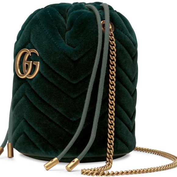 Marmont Interlocking GG Logo Mini Bucket Bag with Chain NEW W DUSTBAG - Picture 3 of 4